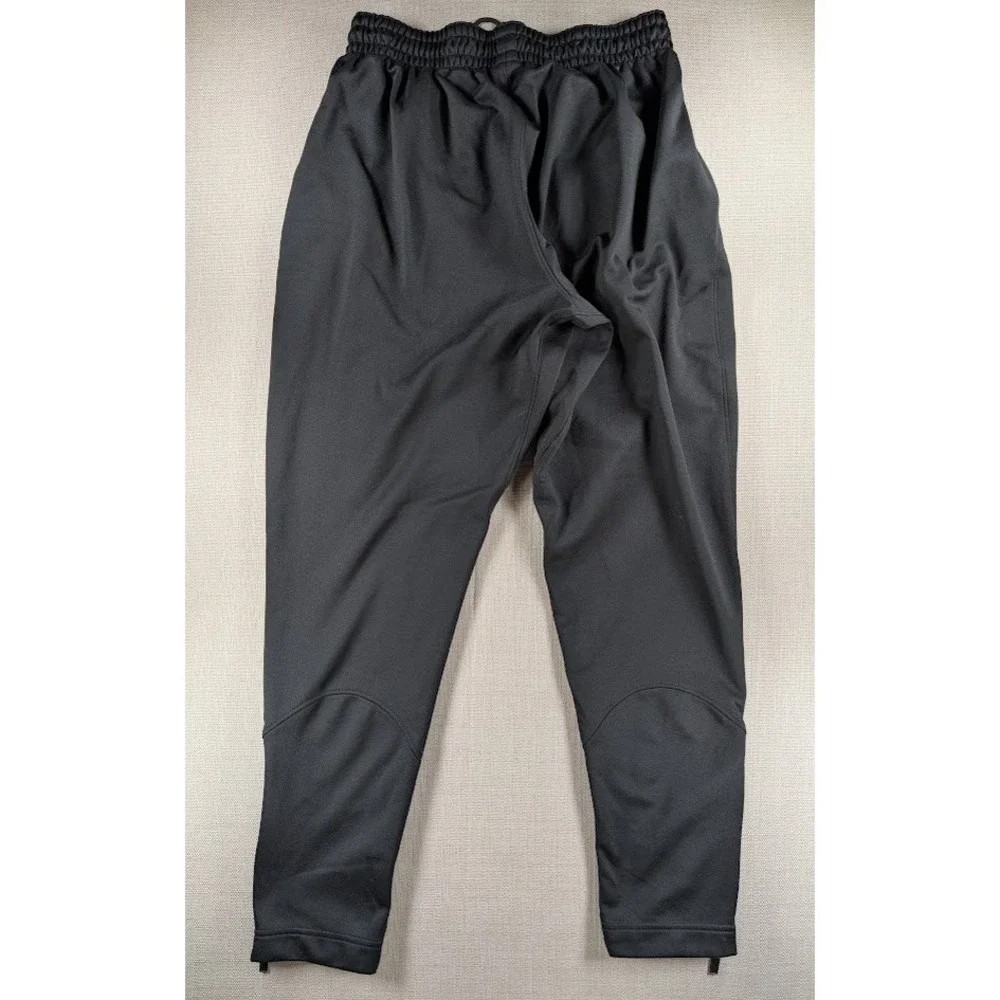 Jordan Therma-FIT Mens Joggers Black Red Jumpman Fleece Tapered Pants Size Large